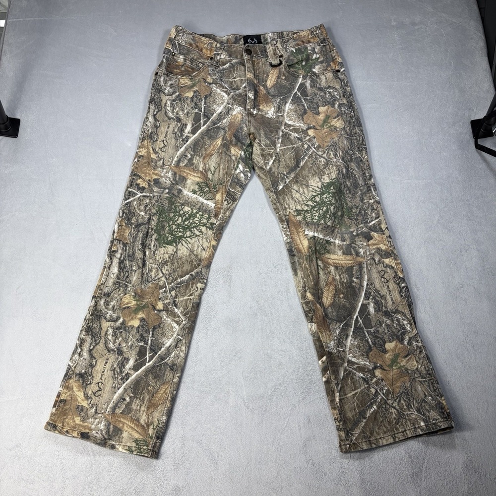 Realtree Jeans Mens Size 33X30‎ Green Camo Realtree Xtra Outdoors Hunting Pants